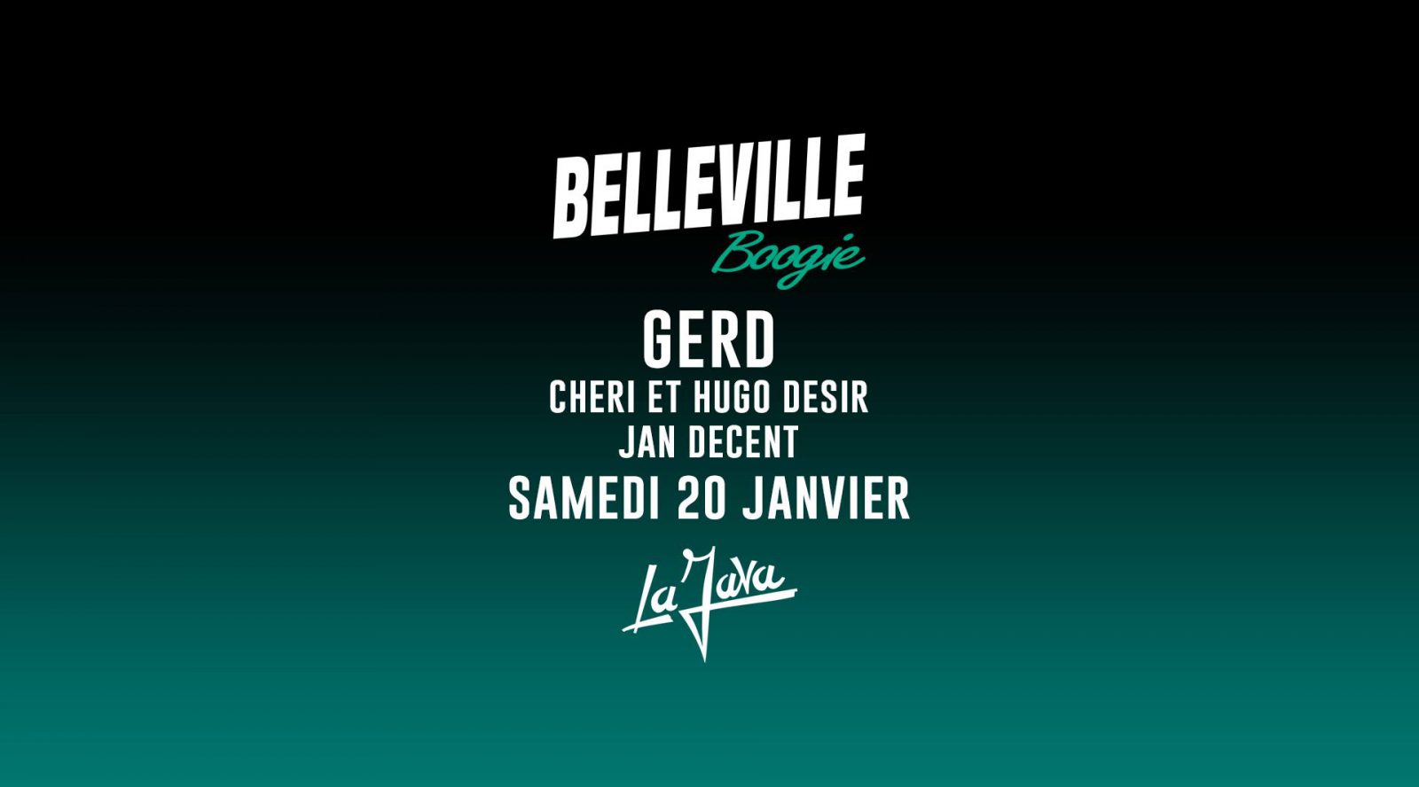 [Soirée] Belleville Boogie w/Gerd