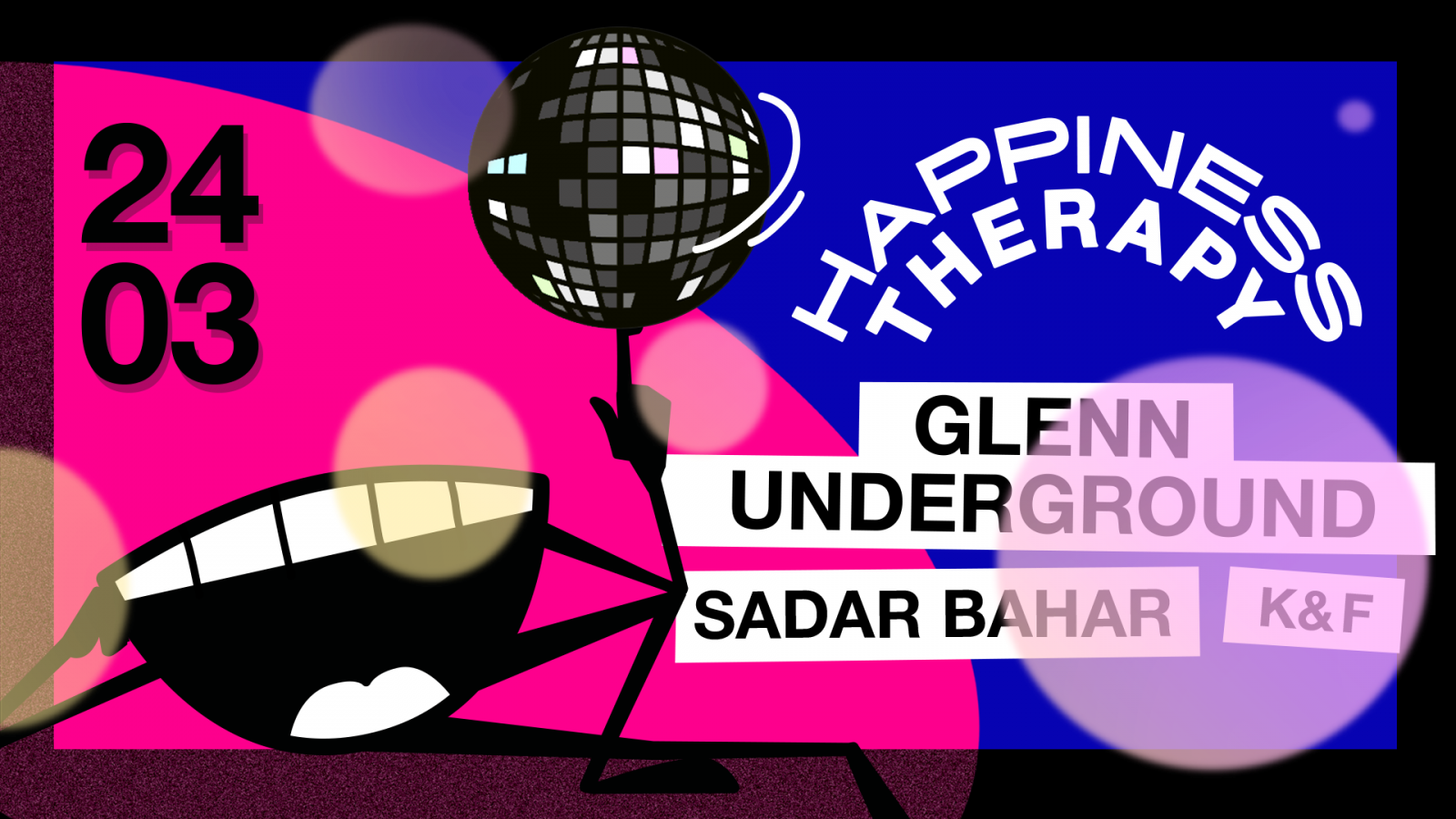 [Soirée] Happiness Therapy w/ Glenn Underground, Sadar Bahar