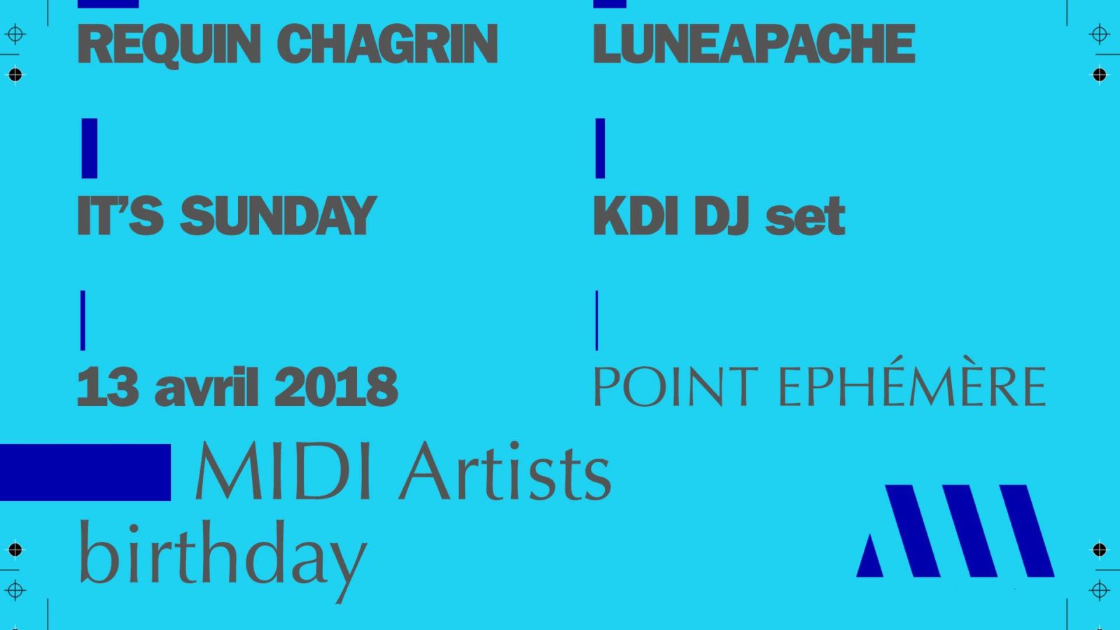 [Anniversaire] 2 ans MIDI Artists w/ Requin Chagrin, Luneapache