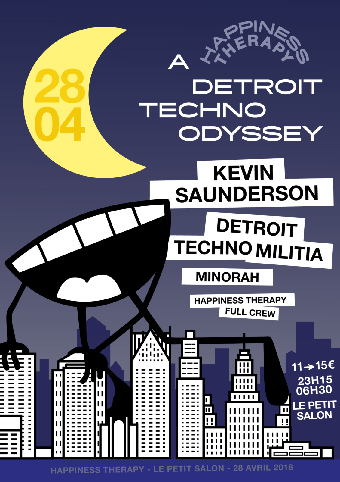 [Soirée] Happiness Therapy w/ Kevin Saunderson, Detroit Techno Militia