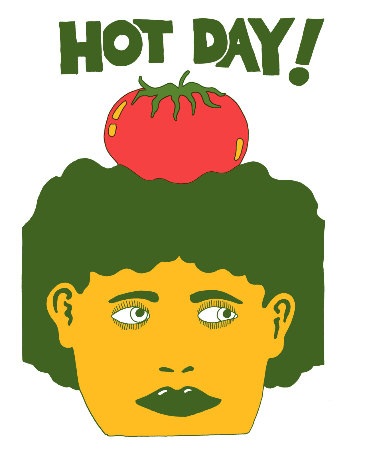 Hot days! , illustration by Clay Hickson, market theme